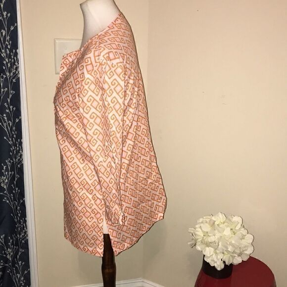 J. McLaughlin Geometric Lightweight Tunic Top - Picture 2 of 8